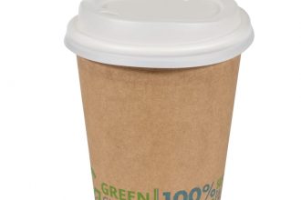 A Green Choice double-walled takeaway beverage cup