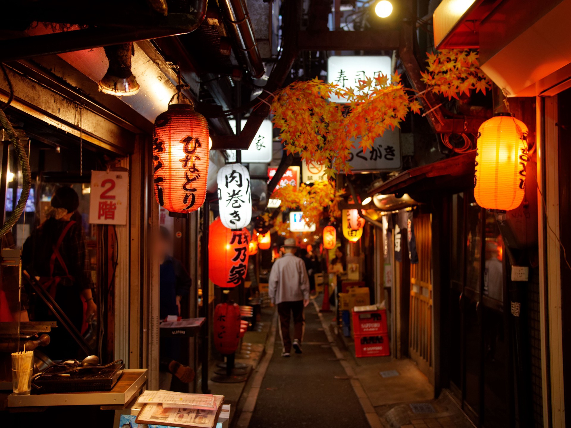Side-street restaurants in Japan