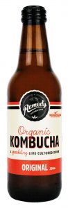 A bottle of Remedy Original organic kombucha