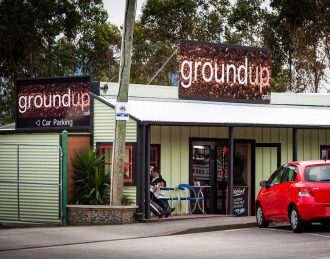 The exterior of the Groundup Cafe