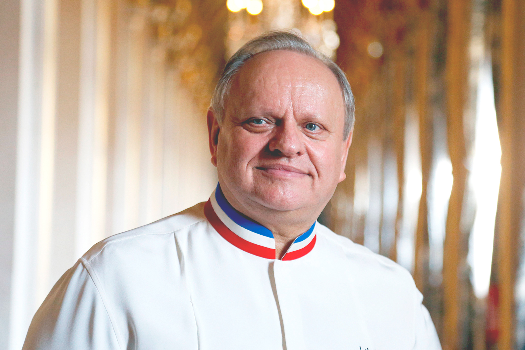French chef Joel Robuchon in his chef outfit