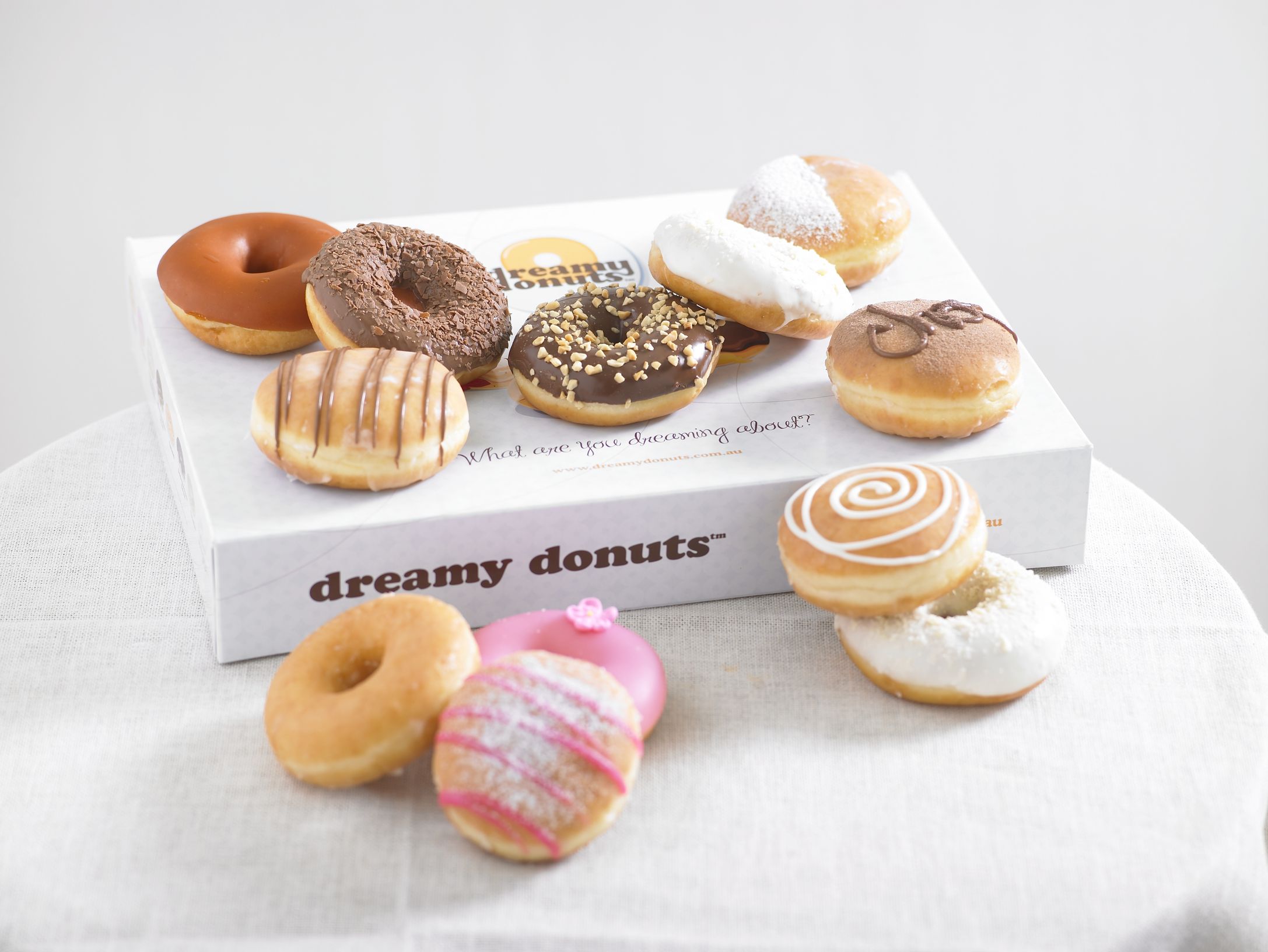 A box of Dreamy Donuts