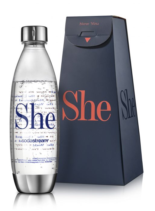She bottle and packaging front