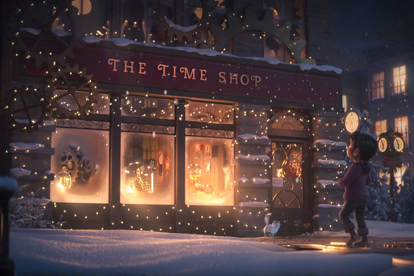 Animated film the Time Shop, outside view