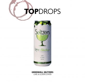 Greenhill Beverages Lime and Elderflower with Top Drops text