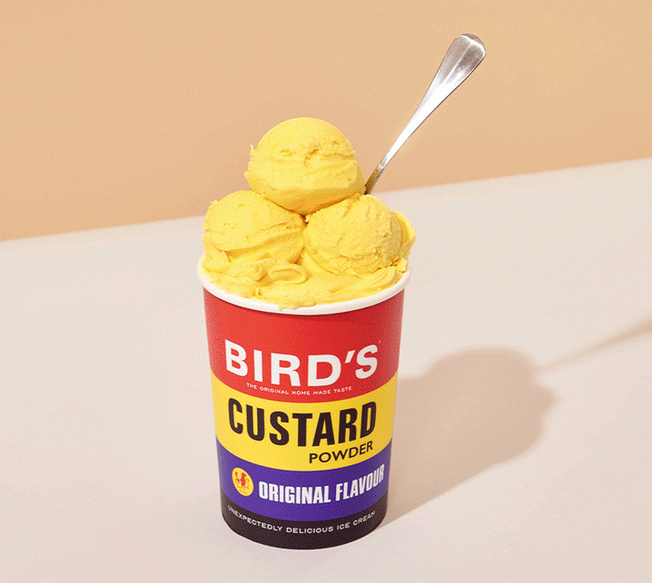 Bird’s Custard is a smooth and creamy ice cream whipped with the original homemade taste of Bird’s custard.