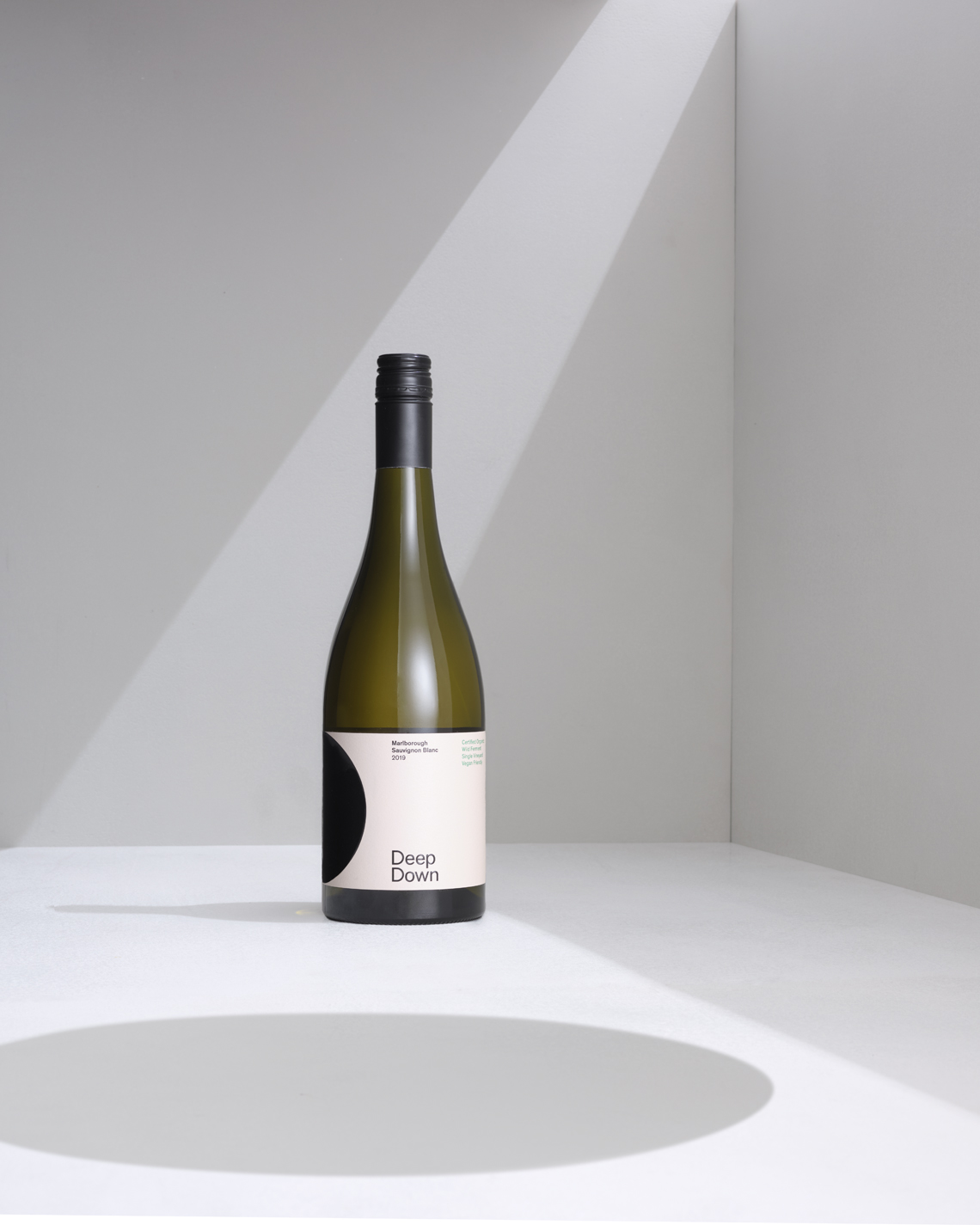 Wine bottle on white background